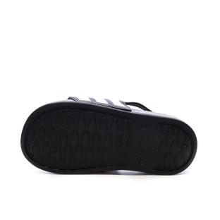 Claquettes Noires/Blanches Garçon Adidas Adilette Estrap vue 0