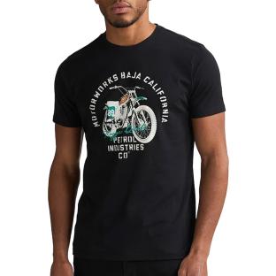 T-Shirt Noir Homme Petrol Industries Classic Print 1 vue 0