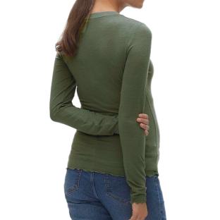 Langarm-Schwangerschafts-T-Shirt Grün Frau Vero Moda Maternity Top Ansicht 0