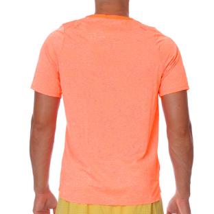 T-shirts Orange Fluo Homme Nike Run division vue 0