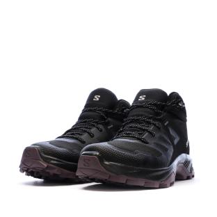 Zapatillas de senderismo negras para mujer Salomon Exeo Mid ver 0