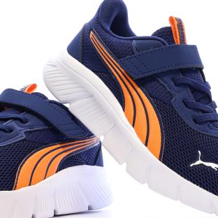 Baskets Marines/Oranges Garçon Puma Flexfocus vue 0