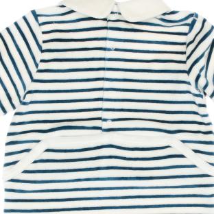 Pijama de rayas blanco/azul de niño Elle est ou la mer Jama ver 0