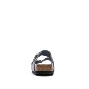 Sandales Grises Mixte Birkenstock Arizona Suede Leather Narrow vue 0