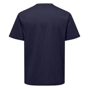 Herren-T-Shirt in Marineblau von Only & Sons „Life Stitch“ Ansicht 0