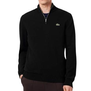 Pull Col Camionneur Noir Homme Lacoste Regular vue 0