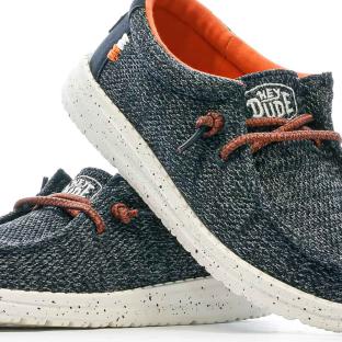 Hey Dude Wally Youth Sox Shoes Blue Boy Photo of the Espace des Marques %store% store - view of %key%