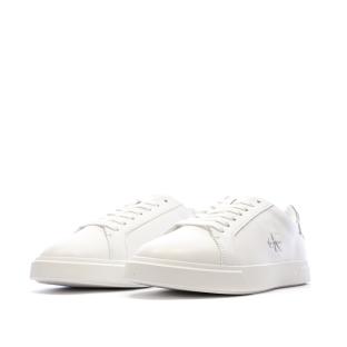 Calvin Klein Jeans Women’s White/Silver Lace-up Trainers Photo of the Espace des Marques %store% store - view of %key%