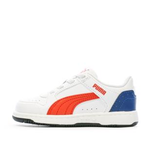 Baskets Bleu/Blanc/Rouge Garçon Puma Inf Reb vue 0