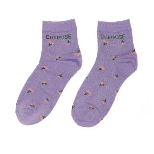 Chaussettes Mauve à Fleurs Femme Stella Green Curieuse vue 0
