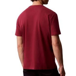 T-Shirt Rouge Homme Calvin Klein Jeans Badge L4G vue 0