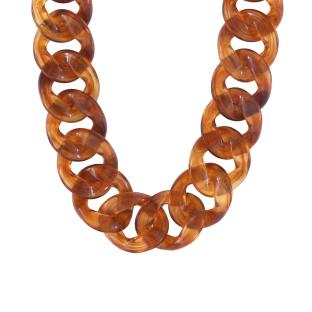 Women's brown resin chain necklace Clio Blue Lena Photo of the Espace des Marques %store% store - view of %key%
