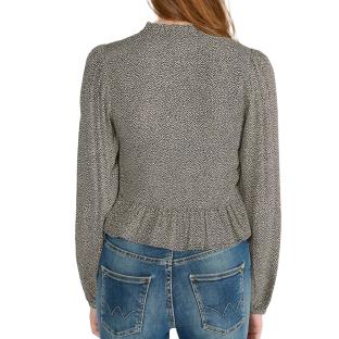 Chemise Manches Longues Noir/Beige Fille Le Temps Des Cerises Izzy vue 0