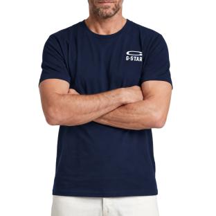 Herren-T-Shirt in Marineblau von G-Star Raw Chestes Ansicht 0