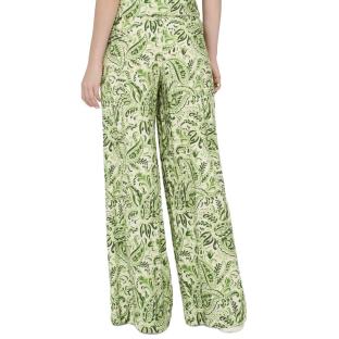 JDY Life Palazzo Pantalones fluidos mujer estampados verde/blanco ver 0