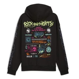 Schwarzes Herren-Sweatshirt Puma Hoops X Rick and Morty Ansicht 0