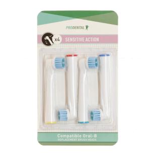 X4 Brossettes Rotative de Rechange Prodental Sensitive Action vue 0