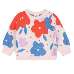 Girls' Pink Flower Sweater Carrément Beau Y30215 Photo of the Espace des Marques %store% store - view of %key%