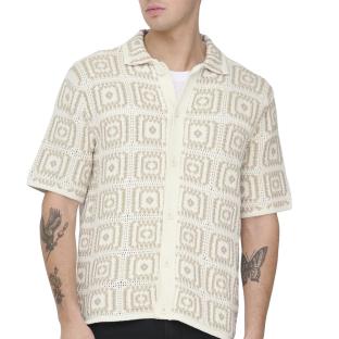 Chemise à Maille Ecru Homme Only & Sons Bart RLX 5 SS vue 0
