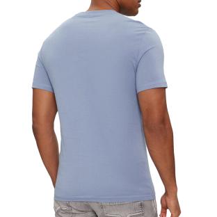 T-shirt Bleu Clair Homme Guess Aidy vue 0