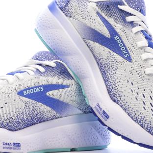 Chaussures de Running Blanc/Bleu Femme Brooks Ghost 16 vue 0