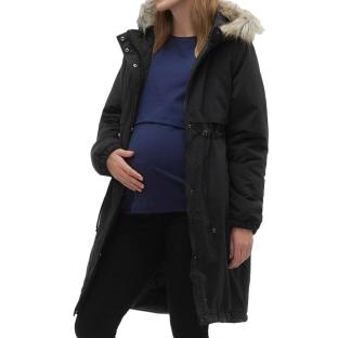 Parka Noire Femme Mamalicious Jessi vue 0