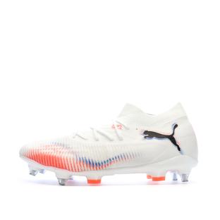 Chaussures de football Blanches/Oranges Homme Puma Future 8 Match vue 0