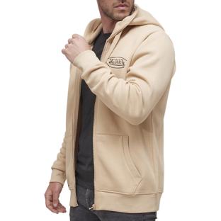 Sweat Zippé Beige Homme Von Dutch SLIMBE vue 0