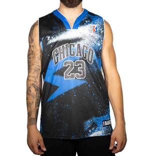 Chicago Basketballtrikot Schwarz/Blau für Herren von Sport Zone Ansicht 0