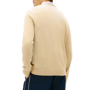 Sweat Beige Foncé Homme Tommy Hilfiger Badges vue 0