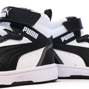 Baskets Blanc/Noires Garçon Puma Rebound vue 0