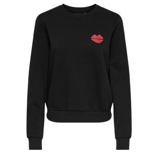 Schwarzes/rotes Sweatshirt für Damen von Only Rubi Ansicht 0