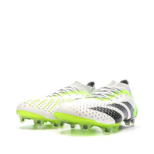 Chaussures de Foot Blanc/Gris/Vert Adidas Predator Accuracy.1 FG vue 0