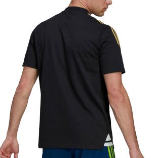 Juventus Turin Polo de foot Noir Homme Adidas 2022/23 vue 0