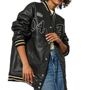 Blouson en Cuir Noir Femme Kaporal Sofa vue 0
