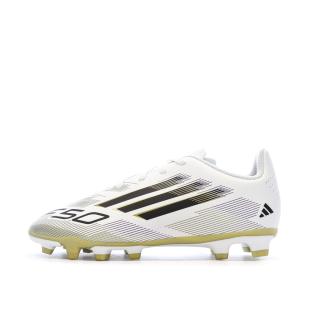 Chaussures de Football Blanc/Doré Mixte Adidas F50 Club vue 0
