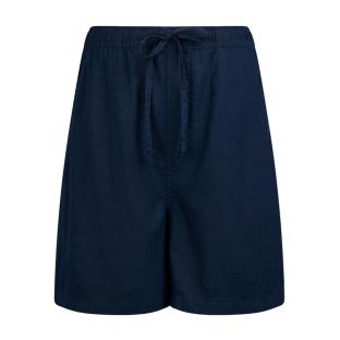Marineblaue Leinen-Shorts für Damen von Teddy Smith, Modell „Jett Linen“ Ansicht 0
