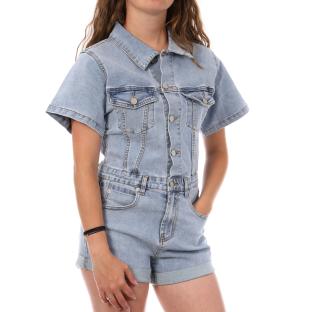 Combishort Bleu Clair Femme Monday Premium vue 0
