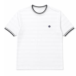 Camiseta blanca de hombre RMS26 a rayas ver 0