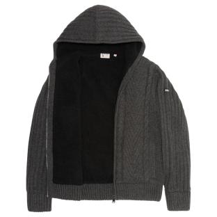 Veste en Sherpa Zippé GriseHomme Schott PLENZO vue 0