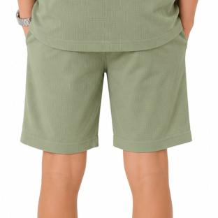 Short Kaki Garçon Paname Brothers Poly Texture vue 0