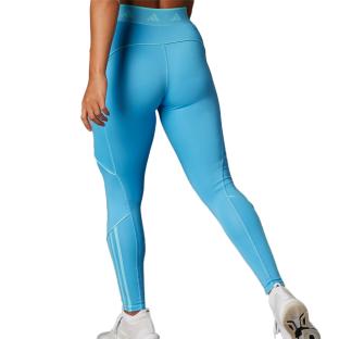 Legging Turquoise Femme Adidas Hyglm vue 0