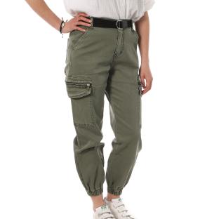 Cargo-Hose Gürtel Khaki Frau Monday Premium LW-357 Ansicht 0