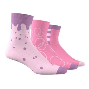 X3 Paires de Chaussettes Rose Fille Adidas Kids Grf vue 0