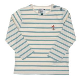 Camiseta de rayas EOM Eloris, Beige/Turquesa, Niño ver 0