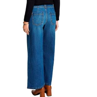 Jean large femme bleu brut Morgan PBIANCA vue 0