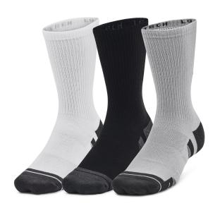 Under Armour Performance Tech 3 Paar Socken Weiß/Grau/Schwarz für Männer Ansicht 0