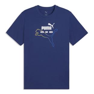 Men’s Blue Puma Summer T-shirt with Graphic Logo Photo of the Espace des Marques %store% store - view of %key%