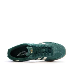 Baskets Vertes/Blanches Homme Adidas Samba vue 0