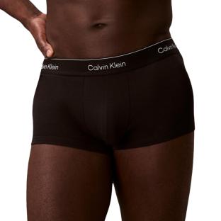 Lote de 3 calzoncillos de hombre Calvin Klein Jeans de talle bajo en negro, rosa y verde ver 0